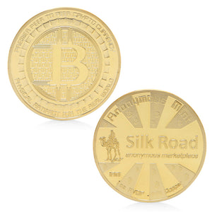 Pièce Or/Argent Silk Road Bitcoin - the bitcoin club 