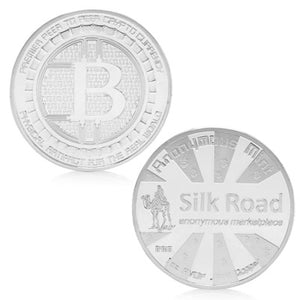 Pièce Or/Argent Silk Road Bitcoin - the bitcoin club 