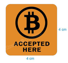 Lot de 3000 autocollants avec inscription « BITCOIN ACCEPTED HERE » - the bitcoin club 