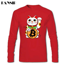 Tee shirt manches longues - Chat et Bitcoin - the bitcoin club 