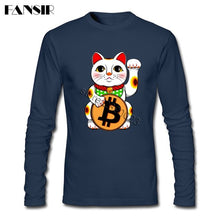 Tee shirt manches longues - Chat et Bitcoin - the bitcoin club 