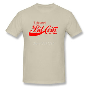 Tee shirt - Parodie Coca-Cola: "I Accept Bitcoin" - the bitcoin club 