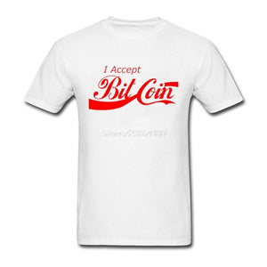 Tee shirt - Parodie Coca-Cola: "I Accept Bitcoin" - the bitcoin club 