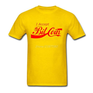 Tee shirt - Parodie Coca-Cola: "I Accept Bitcoin" - the bitcoin club 