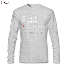 Tee shirt manches longues - Cash, Gold or Bitcoin ? - the bitcoin club 