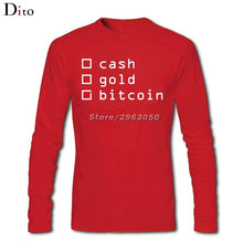 Tee shirt manches longues - Cash, Gold or Bitcoin ? - the bitcoin club 