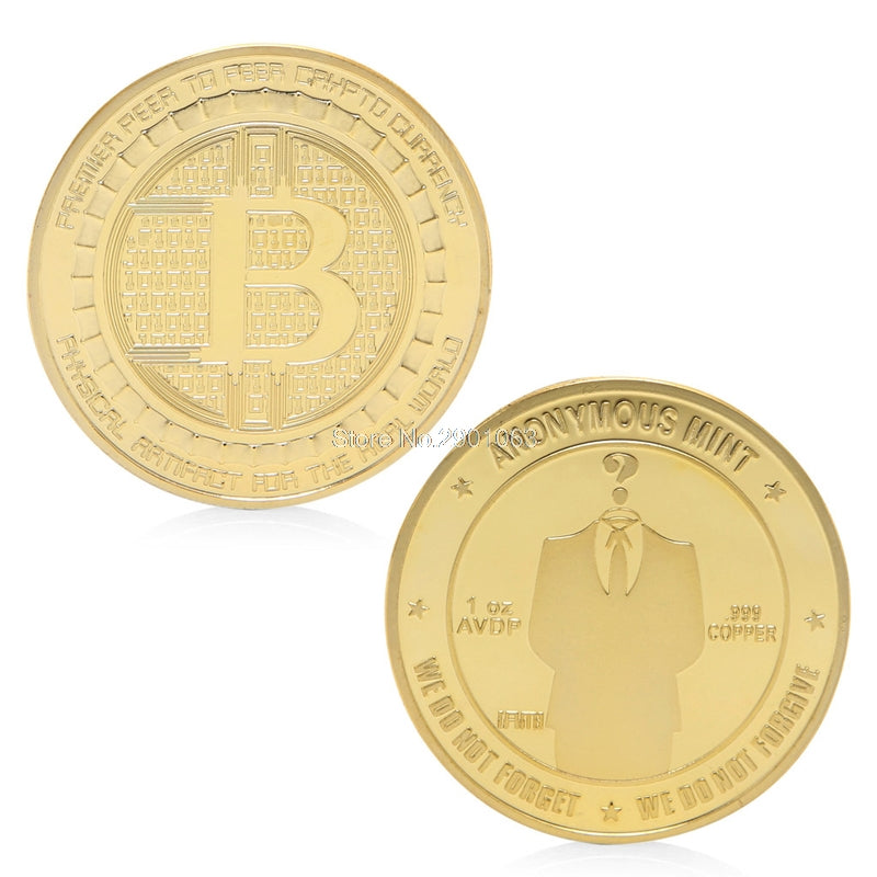 Pièce de Bitcoin - Edition spéciale Anonymous - Souvenir - the bitcoin club 