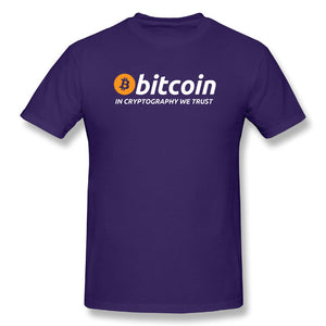 Tee Shirt Bitcoin: "In Cryptography We Trust" - the bitcoin club 