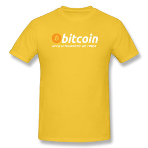 Tee Shirt Bitcoin: "In Cryptography We Trust" - the bitcoin club 