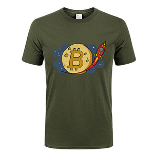 Tee shirt Bitcoin fusée - the bitcoin club 