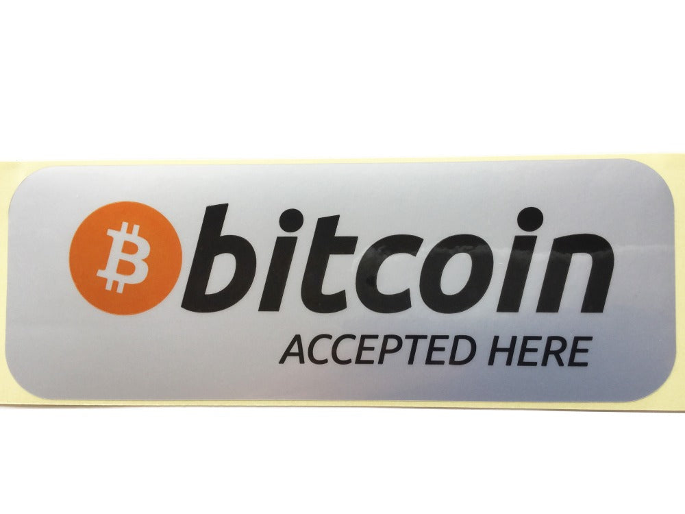 Lot de 60 autocollants avec inscription « BITCOIN ACCEPTED HERE » - the bitcoin club 