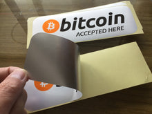 Lot de 60 autocollants avec inscription « BITCOIN ACCEPTED HERE » - the bitcoin club 