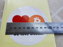 Lot de 50 autocollants « WE LOVE BITCOIN » - the bitcoin club 