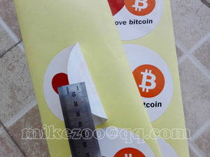 Lot de 50 autocollants « WE LOVE BITCOIN » - the bitcoin club 